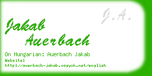 jakab auerbach business card